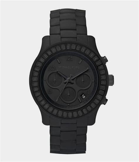 michael kors watch heavy|Michael Kors matte black watch.